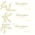 Floral banners vector retro style. Royalty Free Stock Photo