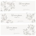 Floral banners vector retro style. Royalty Free Stock Photo