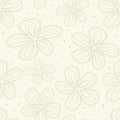 Floral Beige Faded Seamless Pattern