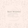 Floral best wishes greeting card.