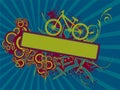 Floral bike banner Royalty Free Stock Photo