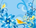 Floral Bird Background Series Royalty Free Stock Photo