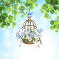 Floral Bird Cage