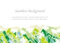 Seamless Springtime Botanical Background With Text Space.