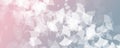 Floral blue and pink gradient wallpaper with petals
