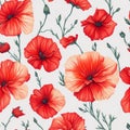 floral boho background bright flowers on light background repeatable pattern Royalty Free Stock Photo