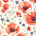 floral boho background bright flowers on light background repeatable pattern Royalty Free Stock Photo