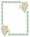 Floral Border Frame Yin Yang