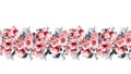 Floral border with repeating sides, pitch colour floral border with grey backup wall ,easy to cut and edit.