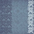 Floral border vertical background vintage