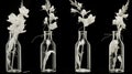 Floral Bottle Vases: A Narrative Diptych Of Translucent Layers