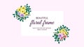 Floral Bouquet frame vintage flowers Greeting Card, Wedding, social