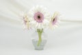 Floral bouquet isolated on a white fabric background Royalty Free Stock Photo