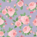 Floral bouquet seamless pattern. Flower posy background. Floral