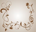 Floral brown border