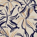 Floral Brush strokes Seamless Pattern Background