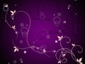 Floral And Bubbles Background Means Decorative Stem And Leaves Royalty Free Stock Photo