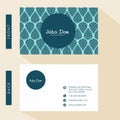 Floral business card design. Royalty Free Stock Photo