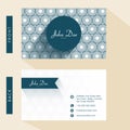 Floral business card design. Royalty Free Stock Photo