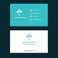 Floral business card design. Royalty Free Stock Photo