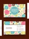 FLoral business card design. Royalty Free Stock Photo