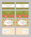 Floral business card set Royalty Free Stock Photo