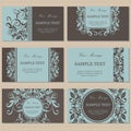 Floral business cards Royalty Free Stock Photo