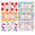 Floral business cards Royalty Free Stock Photo