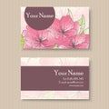 Floral business or visiting card Royalty Free Stock Photo