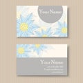 Floral business or visiting card Royalty Free Stock Photo