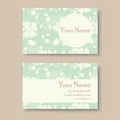 Floral business or visiting card Royalty Free Stock Photo