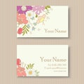 Floral business or visiting card