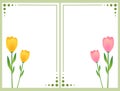 Floral cards with tulips