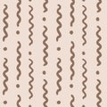 Wavy stripes seamless vector pattern.