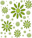 Floral circular wallpaper pattern