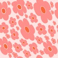 Floral colored seamless pattern in Scandinavian