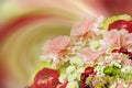 Floral colorful beautiful background. Bouquet of red-pink-white-yellow flowers. Flower composition. Royalty Free Stock Photo