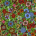 Floral colorful seamless pattern