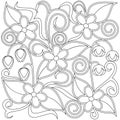 Floral coloring page.