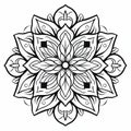 Floral Coloring Pages With Kaleidoscopic Designs And Zen Buddhism Influence