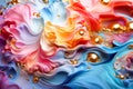 Floral colourful fluid abstract background Royalty Free Stock Photo