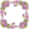 Floral corner frame