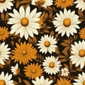 Floral daisy pattern for mixed media art Royalty Free Stock Photo