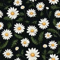 Floral daisy pattern for mixed media art Royalty Free Stock Photo