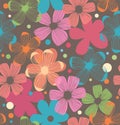 Floral daisy pattern Seamless background with flowers