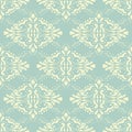 Floral damask seamless lace pattern. Vintage seamless baroque wallpaper. Royalty Free Stock Photo