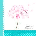 Floral dandelion vector greeting card