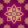 Floral dark purple seamless pattern Royalty Free Stock Photo