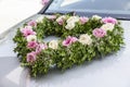 Floral decoration for bridal car Royalty Free Stock Photo