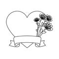 Floral decoration with heart shape Royalty Free Stock Photo